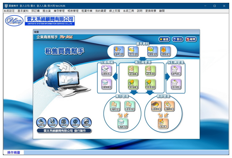 雲太系統-租售買賣幫手(進銷庫存，產品出租管理)