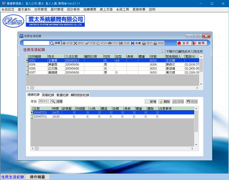 住民生活記錄畫面