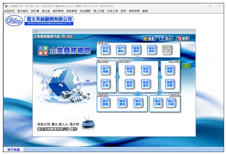 買賣總管專業版 系統介面